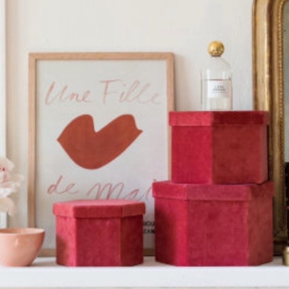 Sezane Velvet Nesting Boxes